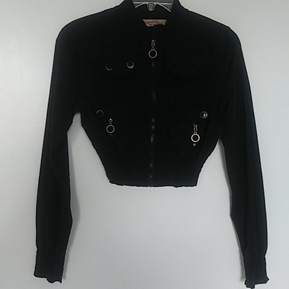 Paris Blues Black Crop Jacket - Picture 2 of 6